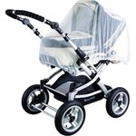 sunnybaby Universal-Insektenschutz | Mückennetz für Kinderwagen, Sportwagen, Jogger & Reisebett | PREMIUM QUALITÄT: MADE in GERMANY reißfest & waschbar | Insektennetz, Fliegennetz, Moskitonetz | WEISS