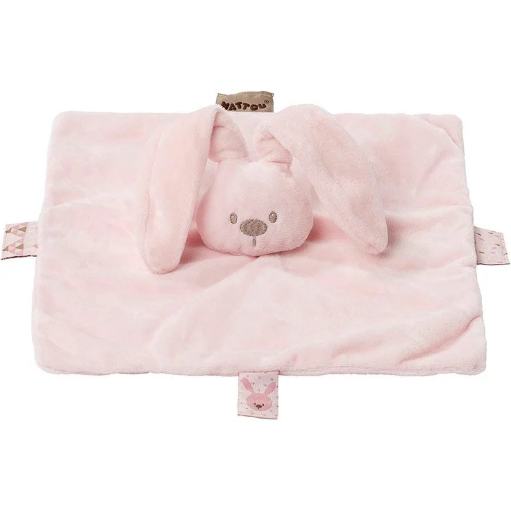 Nattou Schnuffeltuch Hase Lapidou, Wegbegleiter ab der Geburt, 26 x 26 cm, Rosa – Bild 1