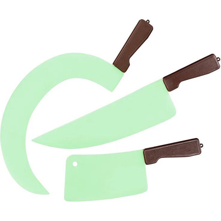 infactory Halloween-Fensterdeko: 3er-Set Halloween-Messer, Glow-in-The-Dark (Gruseldeko)