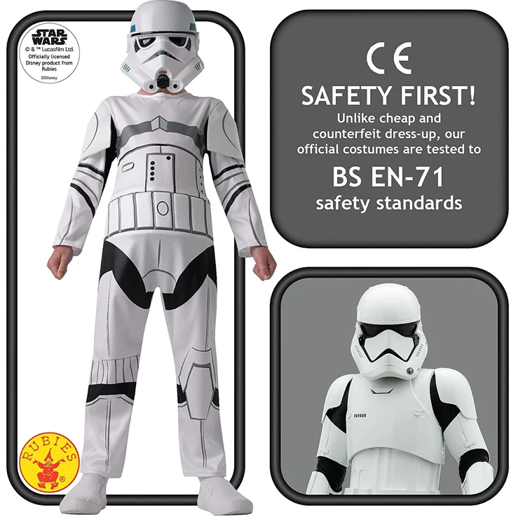 Rubie's Stormtrooper Star Wars Rebels Kostüm für Kinder, Größe:M – Bild 3