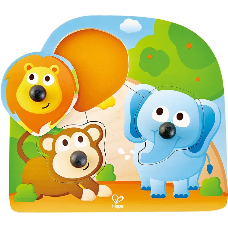 Hape E1310 Knopfpuzzle Dschungeltiere