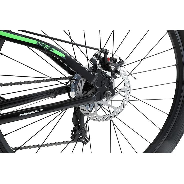 Bikestar Kinderfahrrad Fahrrad Alu Mountainbike 21 schwarz-grün 27,5 Zoll – Bild 7