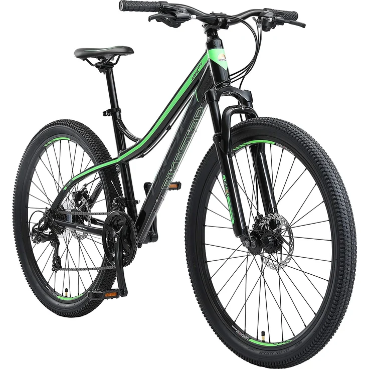 Bikestar Kinderfahrrad Fahrrad Alu Mountainbike 21 schwarz-grün 27,5 Zoll – Bild 1