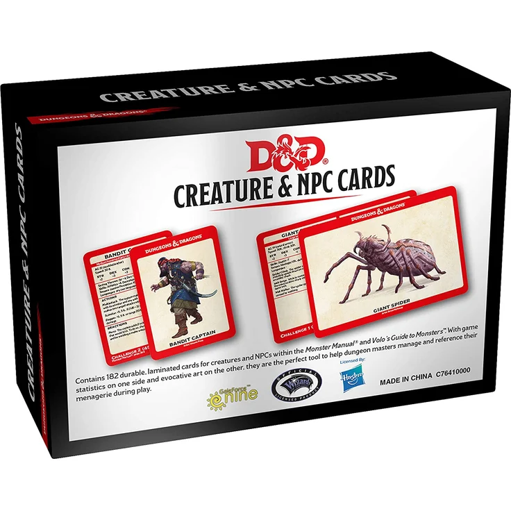 Dungeons & Dragons Spellbook Cards - Creature & Npc Cards: D&D Accessory – Bild 2