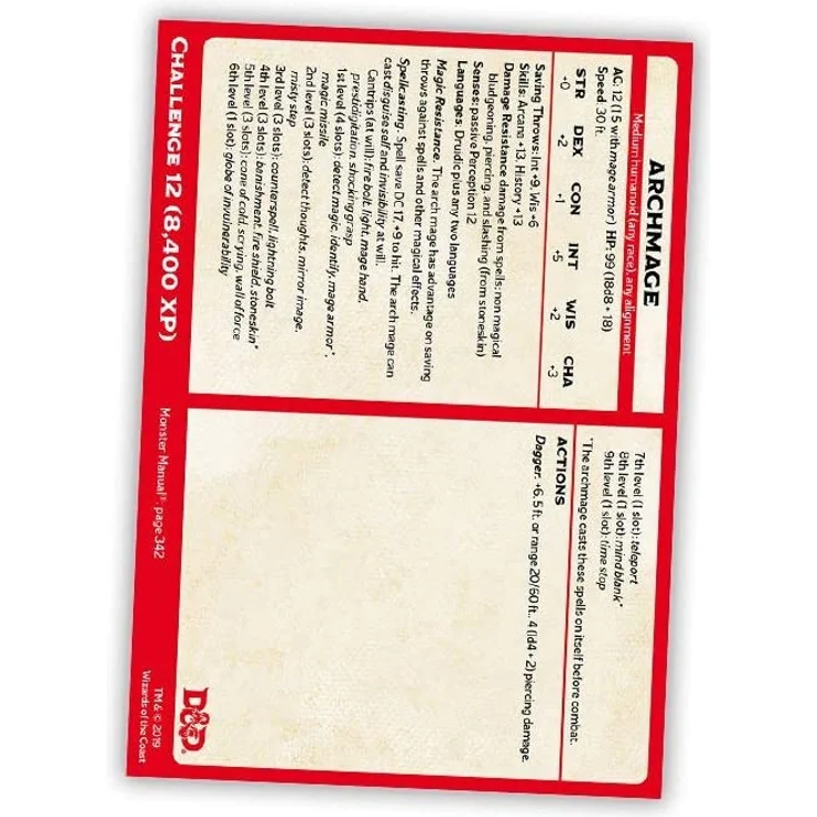 Dungeons & Dragons Spellbook Cards - Creature & Npc Cards: D&D Accessory – Bild 3