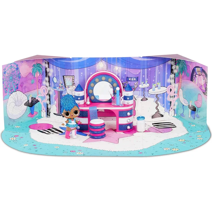 L.O.L. Surprise! 564942E7C Furniture - Puppenmöbel und Sammelfigur mit Zubehör Backstage mit Independent Queen, 10 Überraschungen – Bild 3
