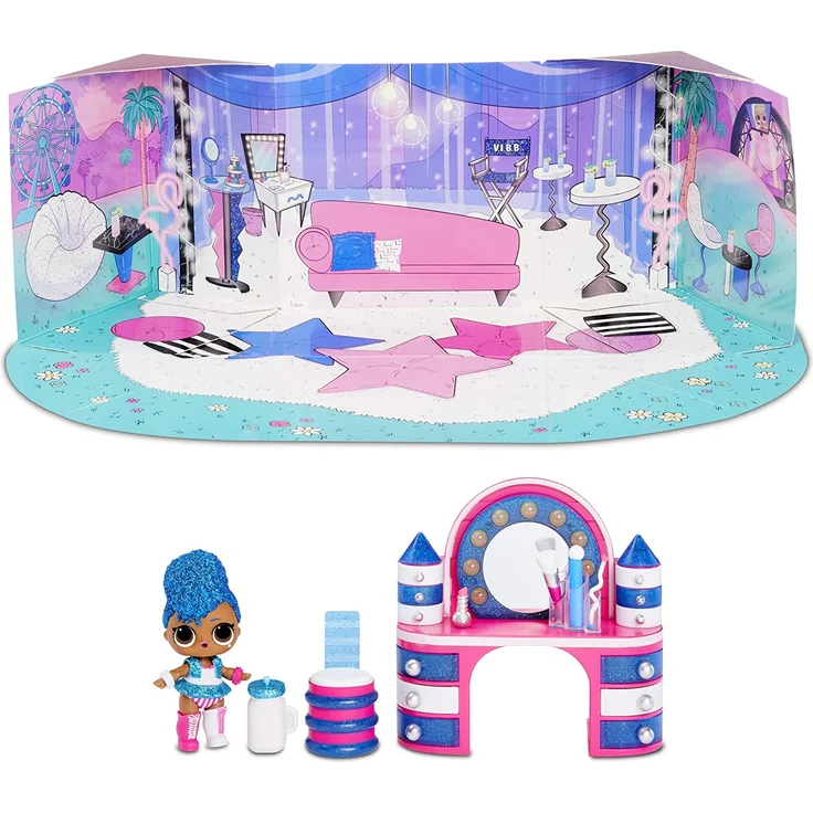 L.O.L. Surprise! 564942E7C Furniture - Puppenmöbel und Sammelfigur mit Zubehör Backstage mit Independent Queen, 10 Überraschungen – Bild 4
