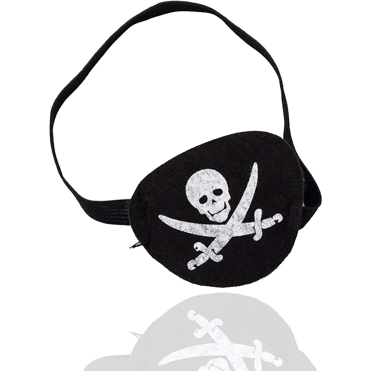 TK Gruppe Timo Klingler Piratenklappe Augenklappe für Pirat Kostüm Kinder für Fasching & Karneval, schwarz
