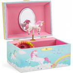 Jewelkeeper - Spieluhr Schmuckkästchen für Mädchen mit drehendem Einhorn, Regenbogen Design - The Beautiful Dreamer Melodie
