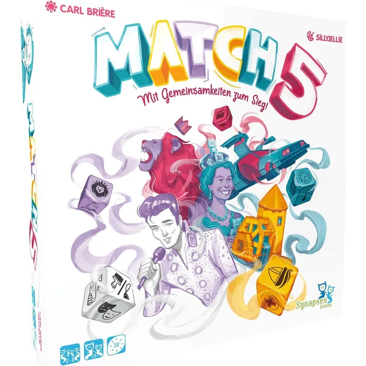 SG002 - Match 5 - Würfelspiel, für 2-8 Spieler, ab 10 Jahren (DE-Ausgabe)