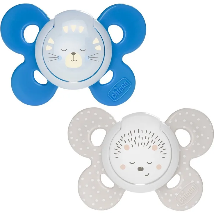 Chicco PhysioForma Comfort Schnuller 16-36 Monate, 2 Stück, Schnuller mit Silikon-Sauger, Unterstützt Physiologische Atmung und Fördert Korrekte Entwicklung des Mundes, Verschiedene Farben