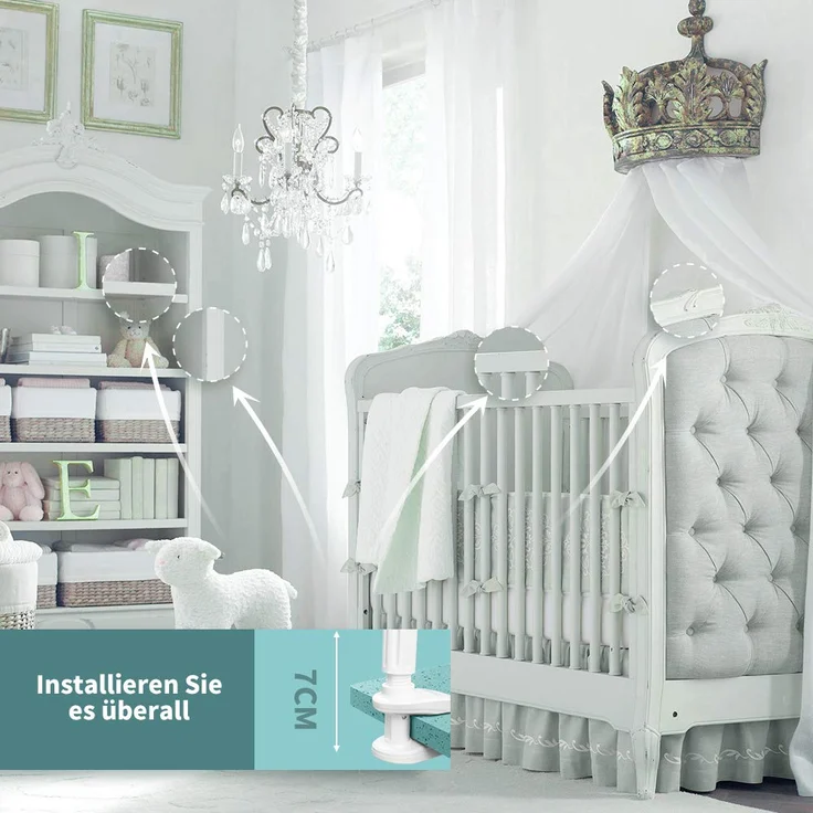 GHB Baby Kamera Halterung Universal Baby Monitor Halter Handyhalter Regal Flexibel Kompatibel mit den meisten Babyphones – Bild 7