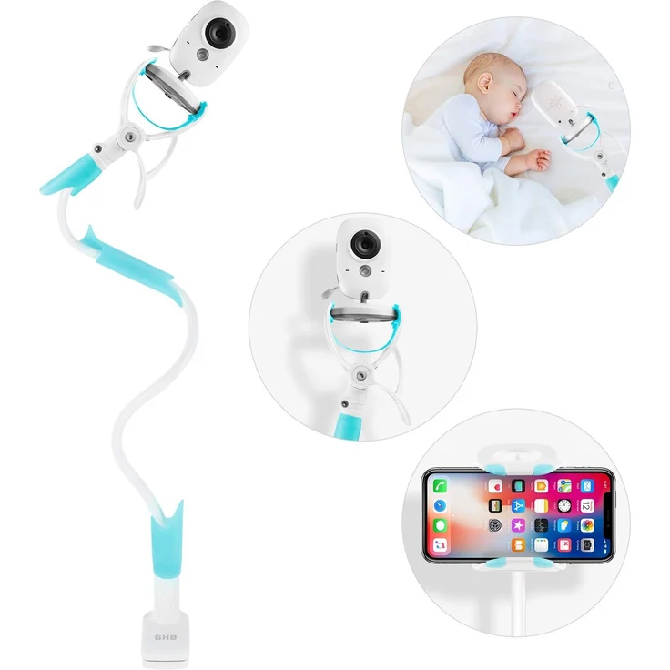GHB Baby Kamera Halterung Universal Baby Monitor Halter Handyhalter Regal Flexibel Kompatibel mit den meisten Babyphones – Bild 8