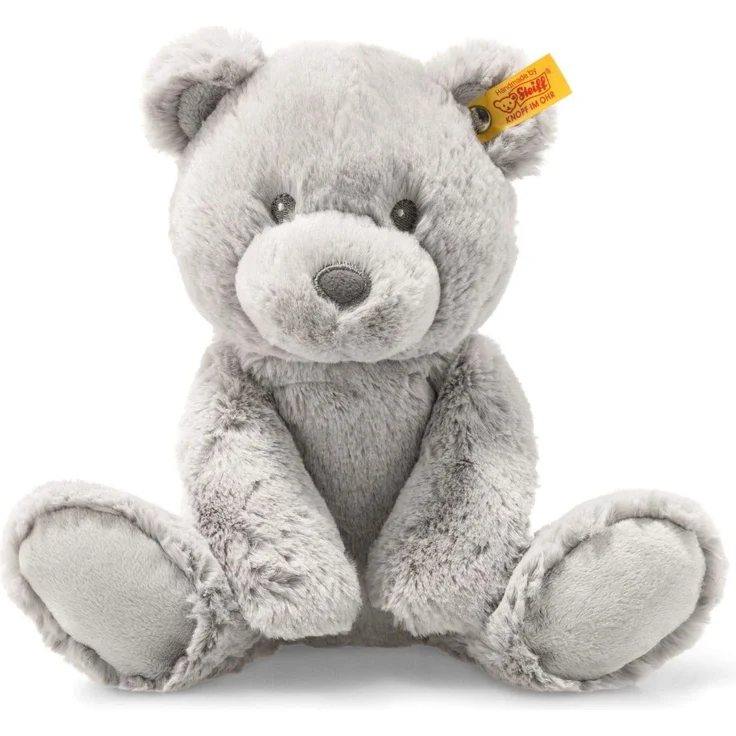 Steiff Bearzy Teddybär - 28 cm - Kuscheltier für Babys - Soft Cuddly Friends - weich & waschbar - grau (241543) – Bild 1