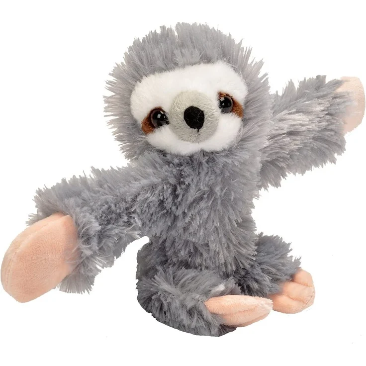 Wild Republic Huggers Schnapparmband Kuscheltier, Plüschtier, Faultier 20 cm – Bild 1