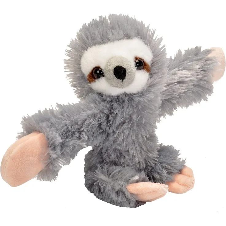Wild Republic Huggers Schnapparmband Kuscheltier, Plüschtier, Faultier 20 cm