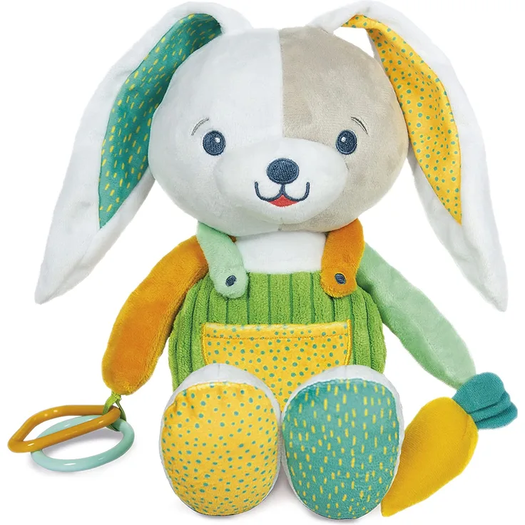 Clementoni stofftier Hase Junior 32 x 20 cm Polyester grün/grau