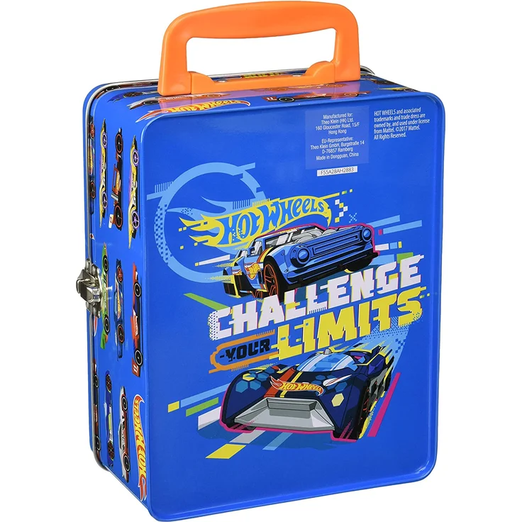 Theo Klein 2883 Hot Wheels Sammelkoffer, Spielzeugkoffer aus Metall für bis zu 18 Autos, 21 x 15,5 x 8,5 cm, Spielzeug ab 3 Jahre – Bild 3