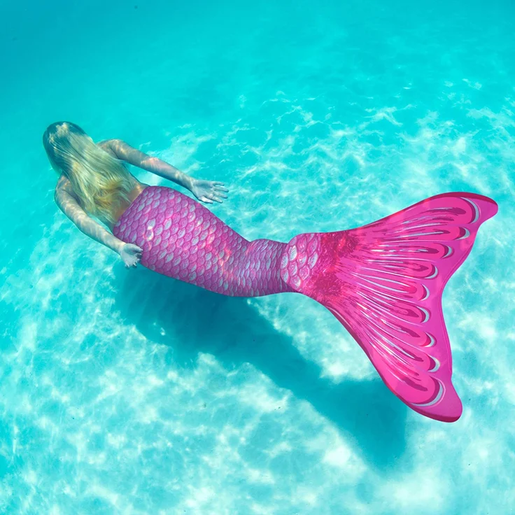 Fin Fun RTLM-MF-PNK-YLXL Meerjungfrau Flosse Größe L/XL, Monoflosse und Fischschwanz, für sichere Schwimmer ab 6 Jahren, pink – Bild 3