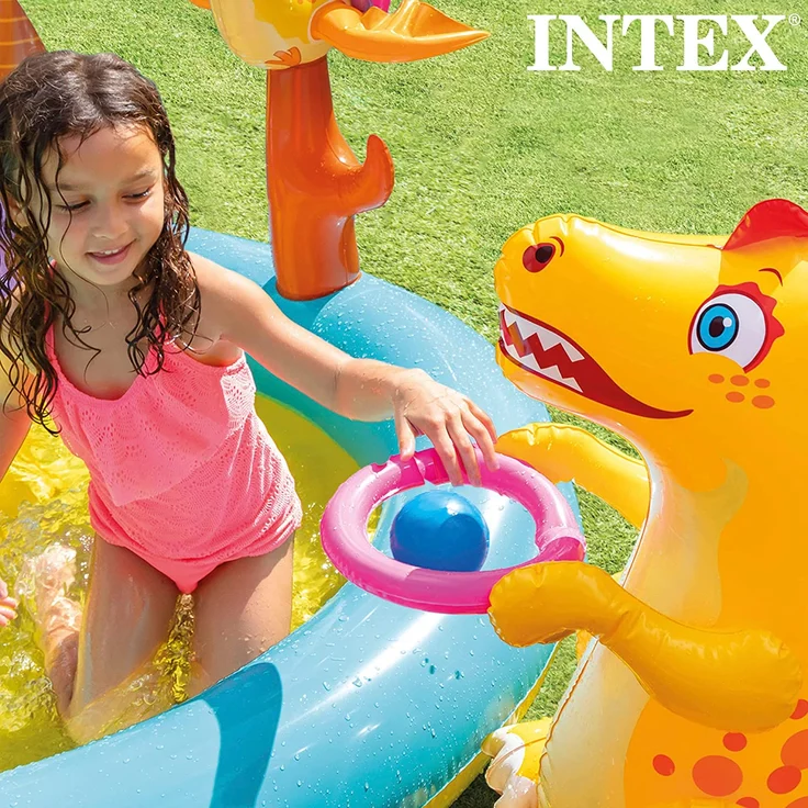 Intex Dinoland Hüpfburg Kinderpool Aufblasbar 333x229x112 cm 57135NP – Bild 10