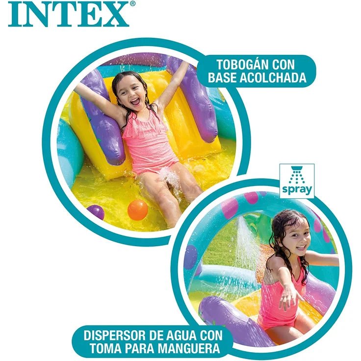 Intex Dinoland Hüpfburg Kinderpool Aufblasbar 333x229x112 cm 57135NP – Bild 5