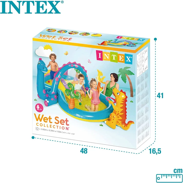 Intex Dinoland Hüpfburg Kinderpool Aufblasbar 333x229x112 cm 57135NP – Bild 13