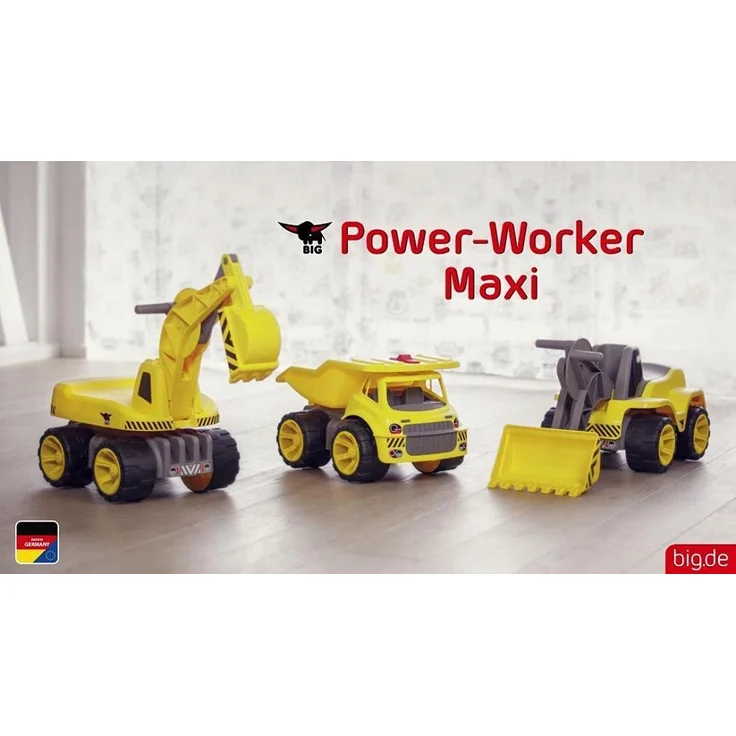 BIG - Power-Worker Maxi-Loader - Kinderfahrzeug, geeignet als Sandspielzeug und für das Kinderzimmer, Baggerfahrzeug zum Sitzen bis 50 kg, für Kinder ab 2 Jahren – Bild 8