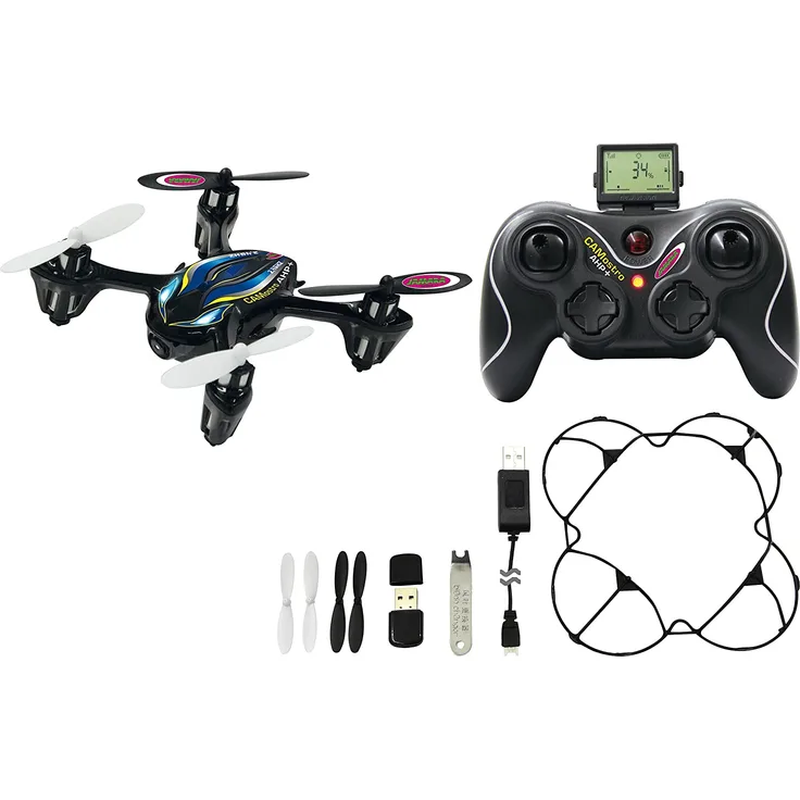 Jamara 422017 - Camostro HD Drone Kompass Flyback Turbo 2,4G - HD Kamera (720p), bis zu 40 Km/h, elektronische Kompass / Flyback Funktion, 3 Flugmodi, 4 kraftvolle und durchzugsstarke Rotoren, LEDs