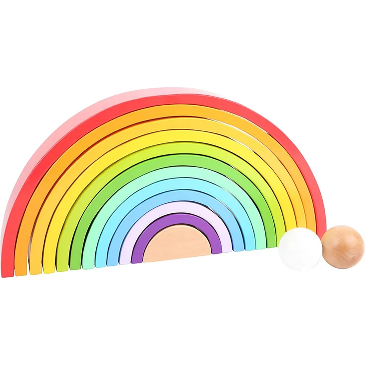 Wunderschöner XL Motorik Regenbogen, aus Holz, von Legler – Bild 3