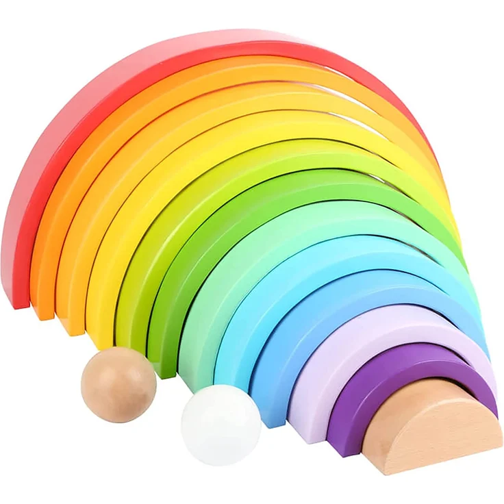 Wunderschöner XL Motorik Regenbogen, aus Holz, von Legler – Bild 1