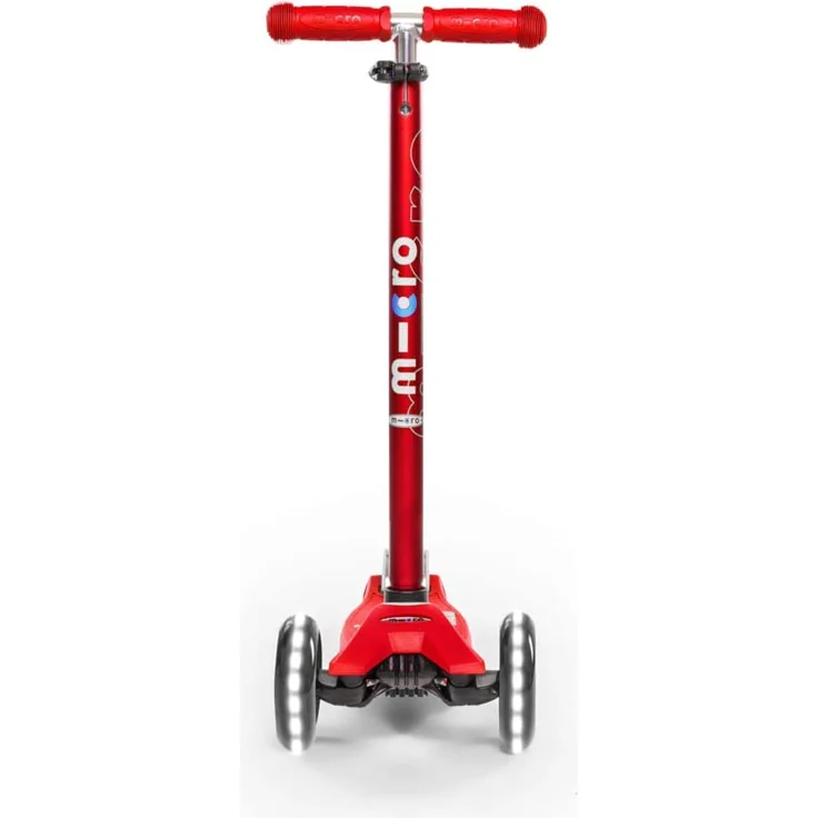 MICRO Maxi Deluxe LED Skateboard Hockey und Skating auf Kinderreifen, Unisex, Rot, Größe nica – Bild 4