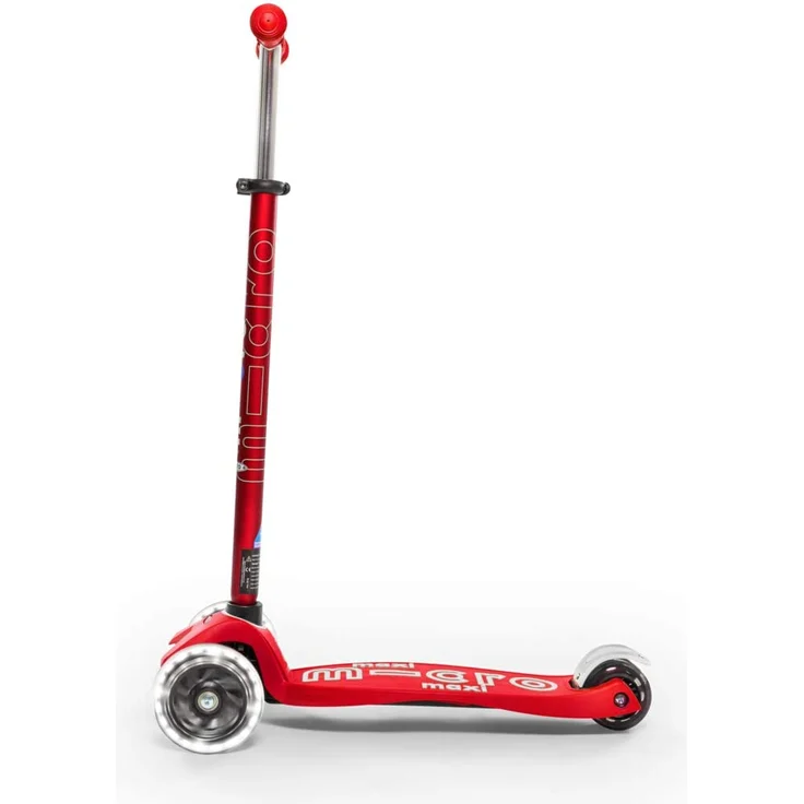 MICRO Maxi Deluxe LED Skateboard Hockey und Skating auf Kinderreifen, Unisex, Rot, Größe nica – Bild 7