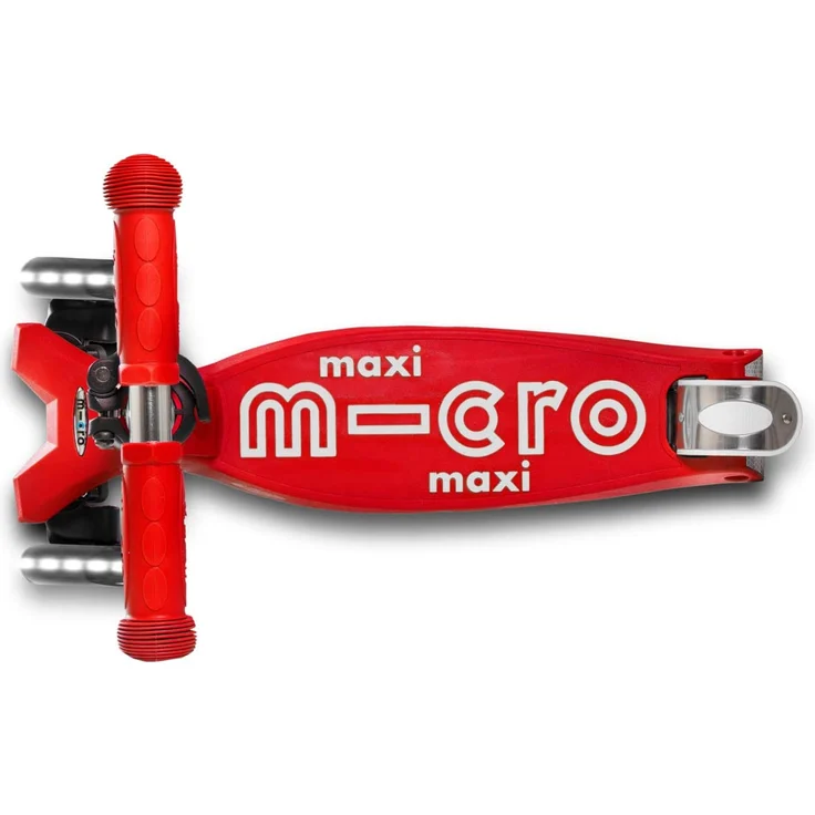 MICRO Maxi Deluxe LED Skateboard Hockey und Skating auf Kinderreifen, Unisex, Rot, Größe nica – Bild 9
