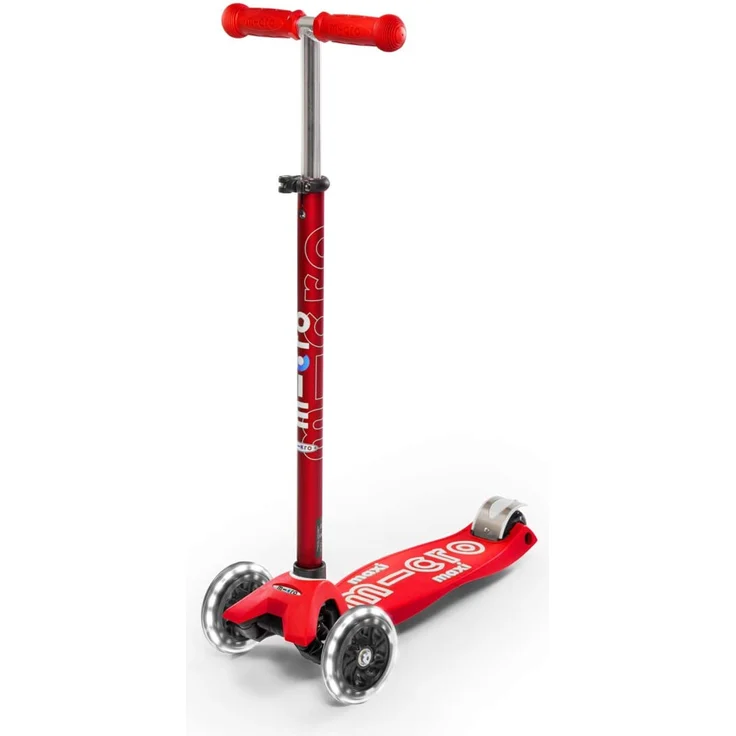 MICRO Maxi Deluxe LED Skateboard Hockey und Skating auf Kinderreifen, Unisex, Rot, Größe nica – Bild 1