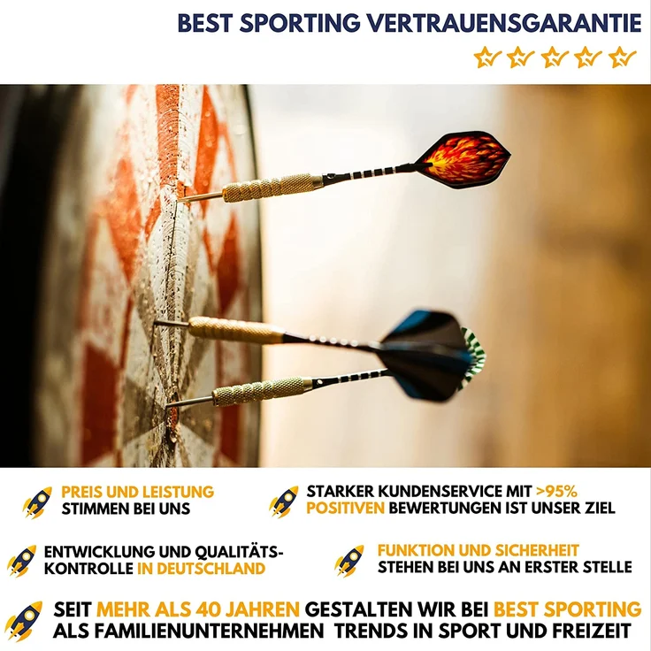 Best Sporting Dartpfeil Spitzen Nylon, 100 Stück weiß – Bild 6