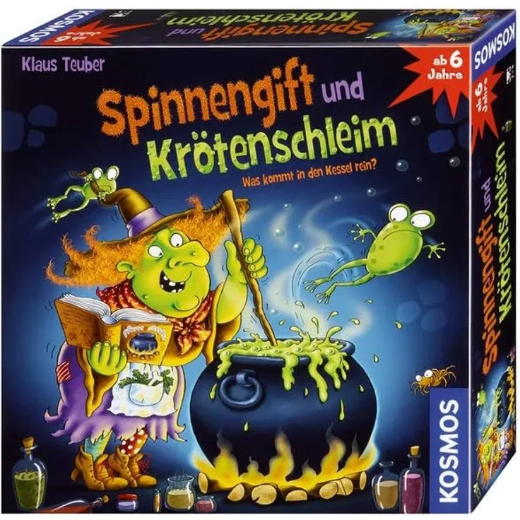 KOSMOS 698652 - Spinnengift und Krötenschleim: Was kommt in den Kessel rein? lustiges Merkspiel für 2 - 4 Spieler, Kinderspiel ab 6 Jahre