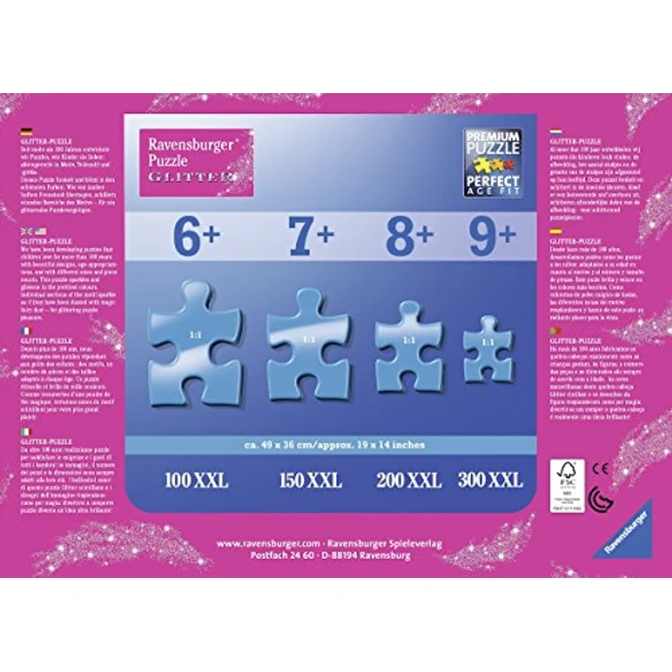 Ravensburger Kinderpuzzle 13610 - Disney Frozen Glitzernder Schnee 100 Teile XXL - Puzzle für Kinder ab 6 Jahren - mit Glitzer - Preisvergleich – Bild 4