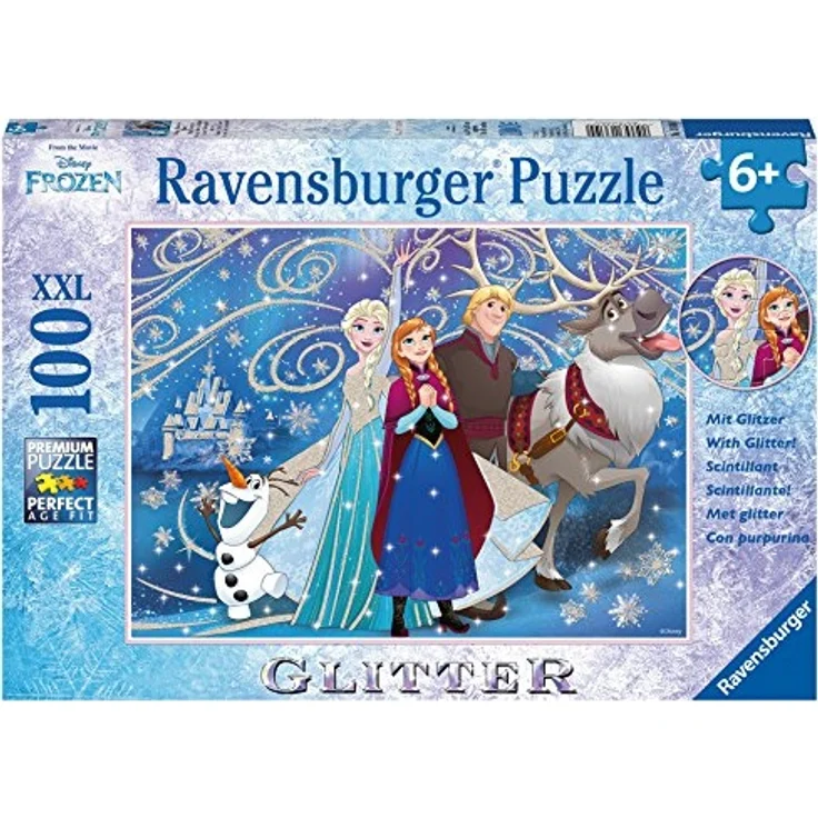 Ravensburger Kinderpuzzle 13610 - Disney Frozen Glitzernder Schnee 100 Teile XXL - Puzzle für Kinder ab 6 Jahren - mit Glitzer - Preisvergleich – Bild 3