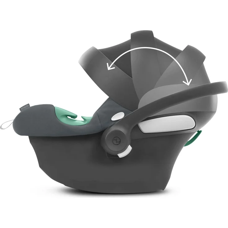 CYBEX Babyschale Aton B2 i-Size, Ab Geburt bis ca. 24 Monate, Max. 13 kg, Inkl. Neugeboreneneinlage, SensorSafe kompatibel, Steel Grey – Bild 4