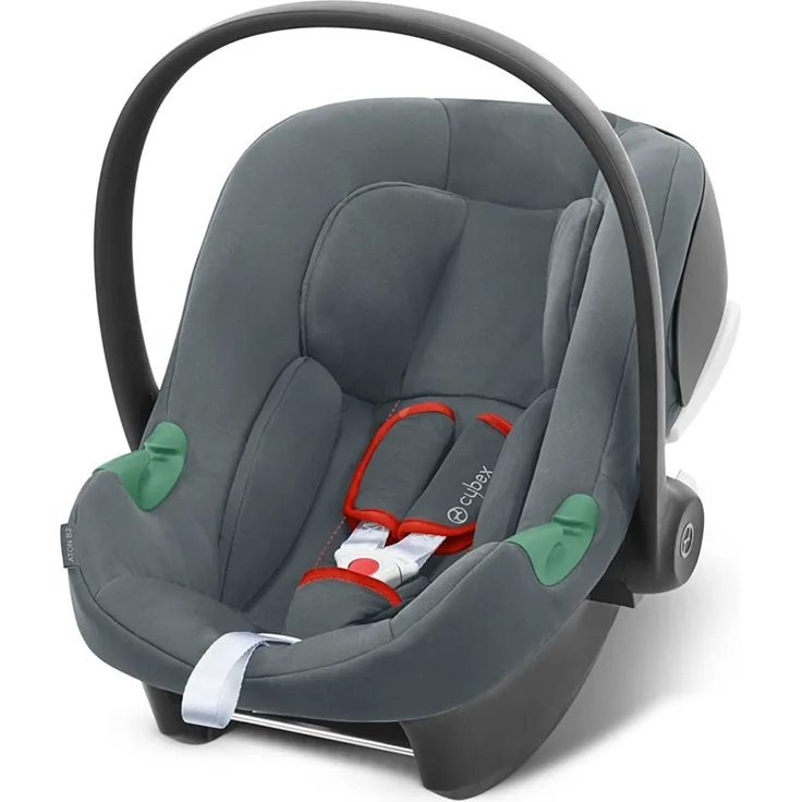 CYBEX Babyschale Aton B2 i-Size, Ab Geburt bis ca. 24 Monate, Max. 13 kg, Inkl. Neugeboreneneinlage, SensorSafe kompatibel, Steel Grey