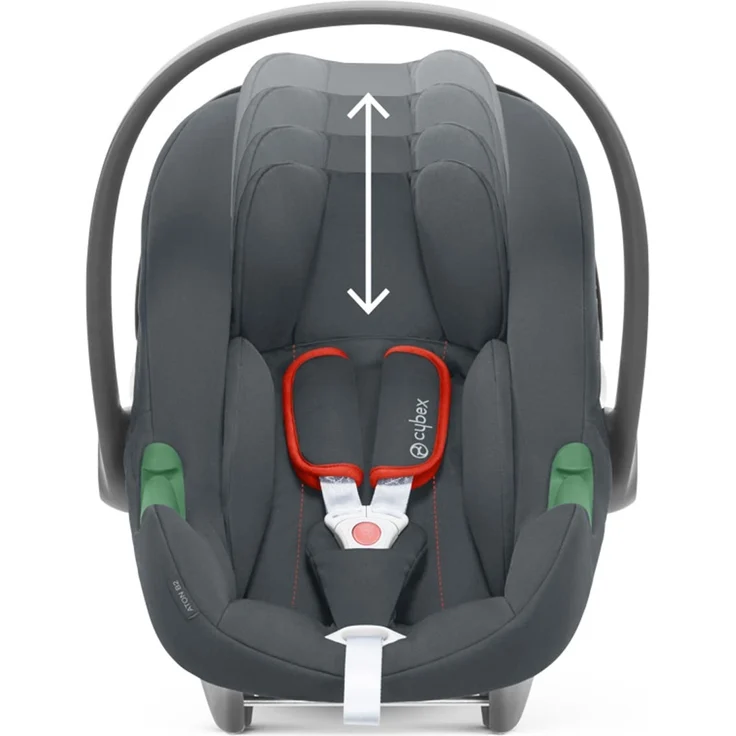 CYBEX Babyschale Aton B2 i-Size, Ab Geburt bis ca. 24 Monate, Max. 13 kg, Inkl. Neugeboreneneinlage, SensorSafe kompatibel, Steel Grey – Bild 5