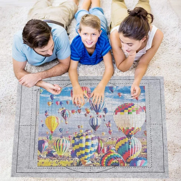 Celawork Puzzlematte für BIS 1500 Puzzle Teile Puzzle Pad Puzzleunterlage Puzzle Rollmatte Rollen Sie Puzzlematten für Puzzles auf (Schwarz, für 1500) – Bild 7