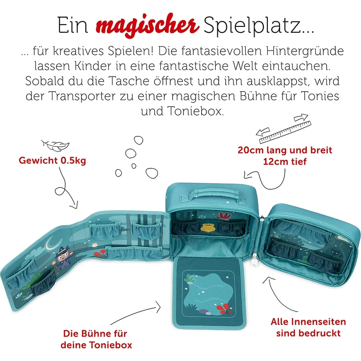 Tonies 'Bühnen-Transporter Unter dem Zaubermond', zum Transport der Toniebox und der Toniefiguren – Bild 2