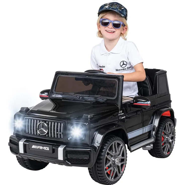 Kinder Elektroauto Mercedes Benz G63 AMG Kinderauto Elektrofahrzeug 70 Watt (Schwarz)