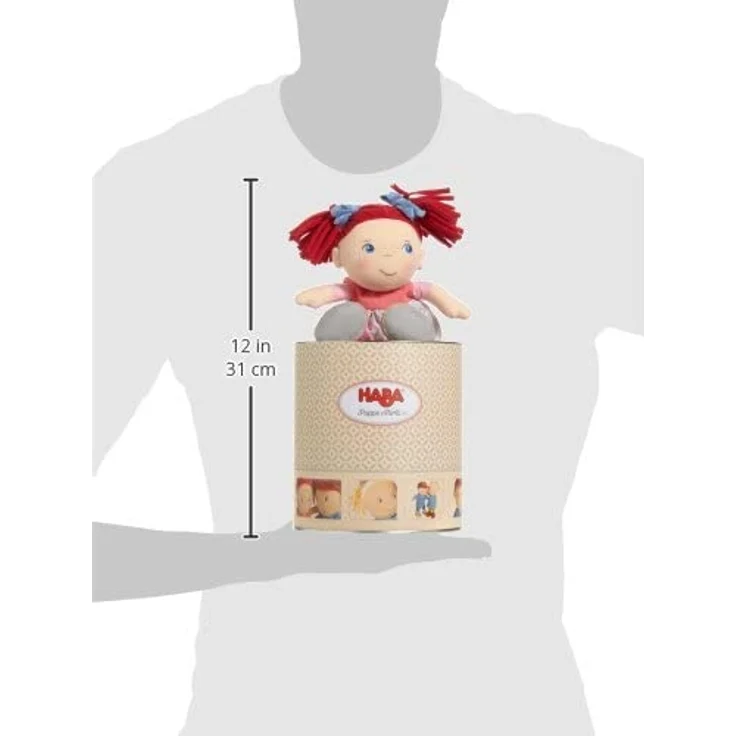Haba 5737 - Puppe Mirli weiche Stoffpuppe, für Babys ab 6 Monaten zum Spielen, Kuscheln und Trösten, ideales Geschenk zur Geburt und Taufe, Lieferung in hochwertiger Geschenkverpackung – Bild 13