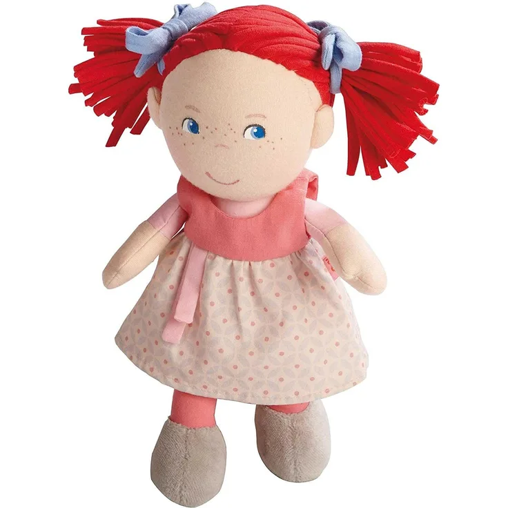 Haba 5737 - Puppe Mirli weiche Stoffpuppe, für Babys ab 6 Monaten zum Spielen, Kuscheln und Trösten, ideales Geschenk zur Geburt und Taufe, Lieferung in hochwertiger Geschenkverpackung