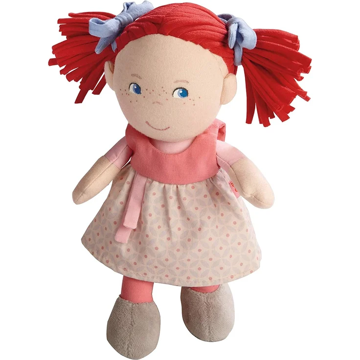 Haba 5737 - Puppe Mirli weiche Stoffpuppe, für Babys ab 6 Monaten zum Spielen, Kuscheln und Trösten, ideales Geschenk zur Geburt und Taufe, Lieferung in hochwertiger Geschenkverpackung – Bild 2