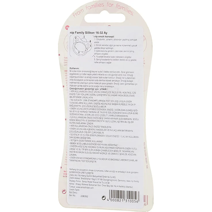 nip Beruhigungssauger Family Girl, Silikon, 16 - 32 Monate – Bild 2