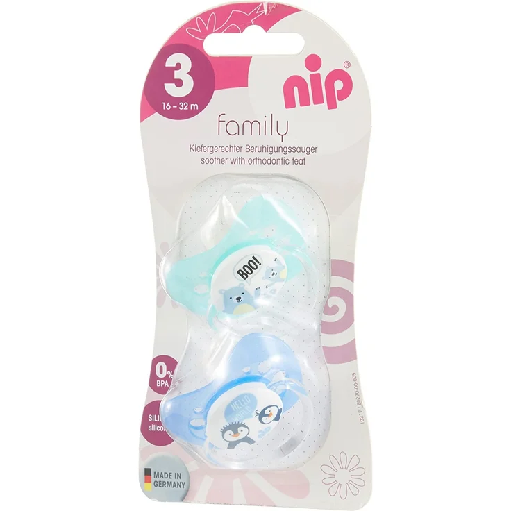 nip Beruhigungssauger Family Girl, Silikon, 16 - 32 Monate – Bild 1