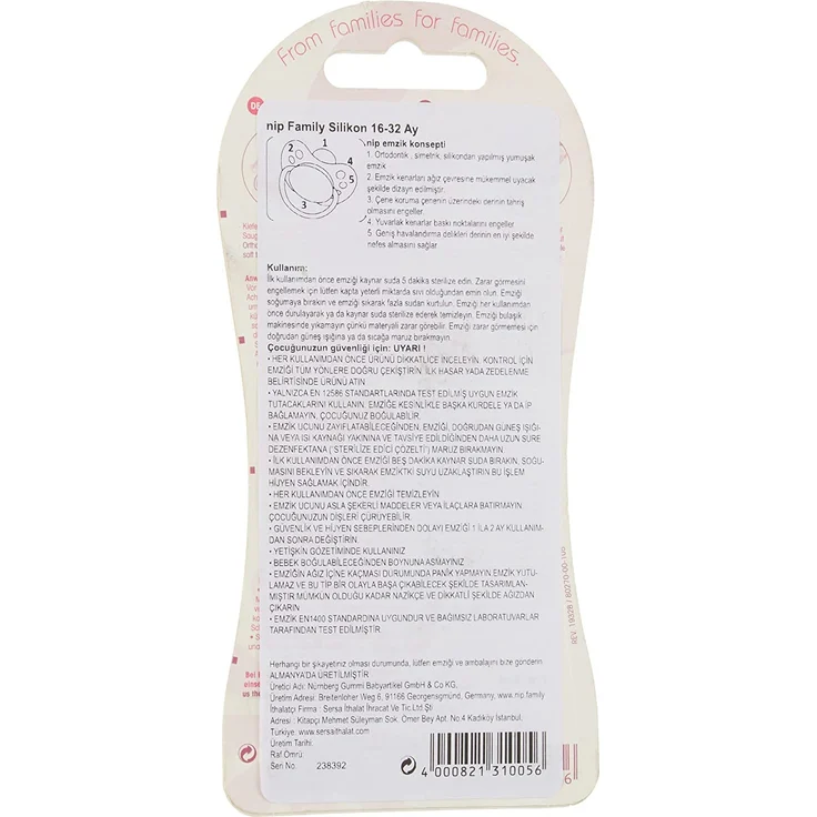 nip Beruhigungssauger Family Girl, Silikon, 16 - 32 Monate – Bild 4